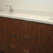 Floating Vanity Grain Matched Walnut